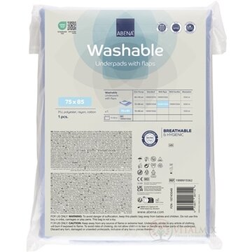 ABENA Washable prateľná podložka so záložkami 75x85 cm, 1x1 ks obrázok