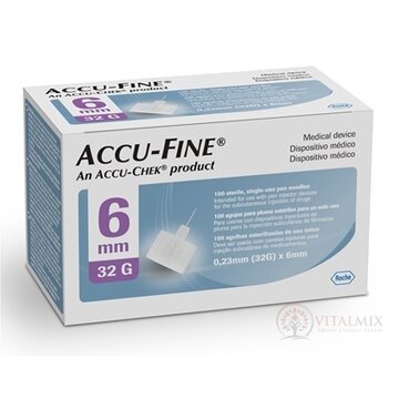 ACCU-FINE 32G (0,23 mm x 6 mm) ihla na aplikáciu inzulínu pomocou pera, typ 810 1x100 ks obrázok