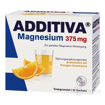 ADDITIVA Magnézium 375 mg vrecúška (granulát, príchuť pomaranč) 1x20 ks obrázok