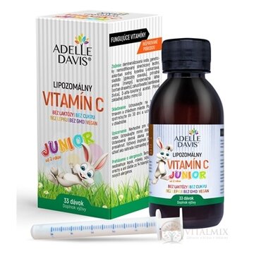 Adelle Davis Lipozomálny VITAMÍN C Junior 33 dávok (od 3 rokov) 1x100 ml obrázok