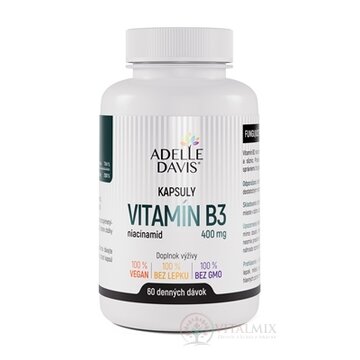 Adelle Davis VITAMÍN B3, niacínamid 400 mg cps 1x60 ks obrázok