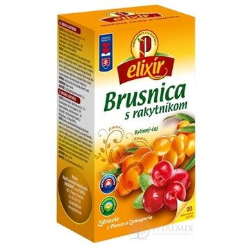 AGROKARPATY BRUSNICA s rakytníkom ovocno - bylinný čaj, balené vrecúška, 20x1,5 g (30 g) obrázok