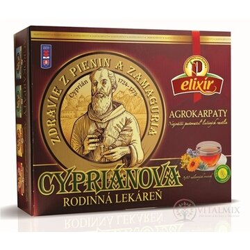 AGROKARPATY Kazeta CYPRIÁN RODINNÁ LEKÁREŇ bylinný čaj, čistý prírodný produkt, 90x1,5 g (135 g) obrázok