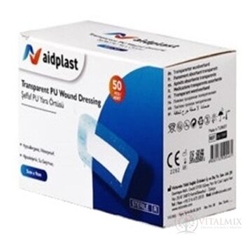Aidplast Priehľadná sterilná náplasť na rany 5 x 7,5 cm, 1x50 ks obrázok