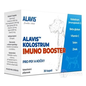 ALAVIS KOLOSTRUM IMUNO BOOSTER cps pre psy a mačky 1x30 ks obrázok