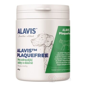 ALAVIS PLAQUEFREE prášok pre psy a mačky, pre zuby a ďasná 1x40 g obrázok