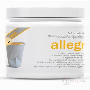 allegra DRINK NEW instantná zmes na prípravu nápoja, príchuť pomaranč 1x200 g obrázok
