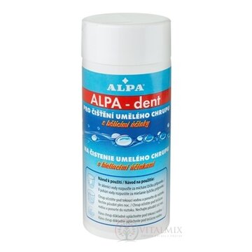 ALPA DENT NA ČISTENIE UMELÉHO CHRUPU prášok, s bieliacimi účinkami 1x150 g obrázok