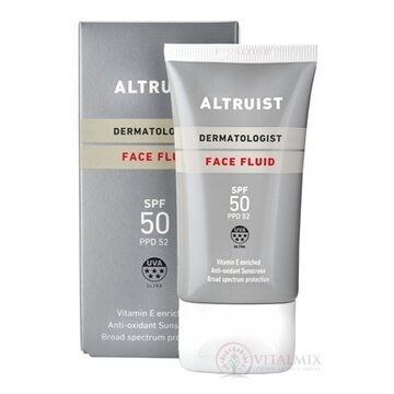 ALTRUIST Opaľovací krém na tvár SPF 50 fluid s vitaminom E 1x50 ml obrázok