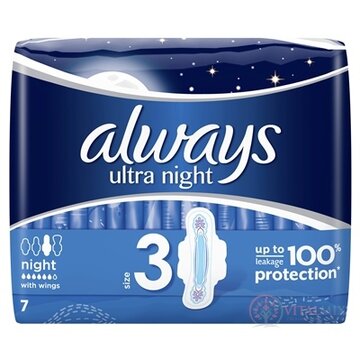 ALWAYS ULTRA NIGHT 7 hygienické vložky 1x7 ks obrázok