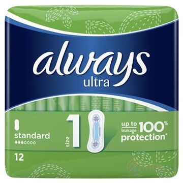 ALWAYS ULTRA STANDARD 12 hygienické vložky 1x12 ks obrázok