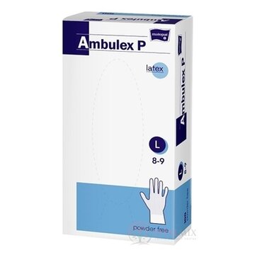 Ambulex P rukavice LATEXOVÉ, potiahnuté polymérom veľ. L, nesterilné, nepúdrované 1x100 ks obrázok