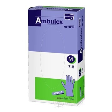 Ambulex rukavice NITRYLOVÉ veľ. M, fialové, nesterilné, nepudrované, 1x100 ks obrázok