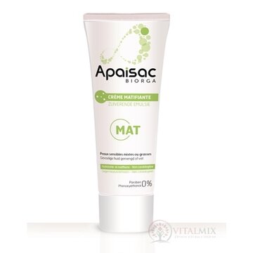 Apaisac BIORGA Zmatňujúci krém zelená rada (Mattifying Cream) 1x40 ml obrázok