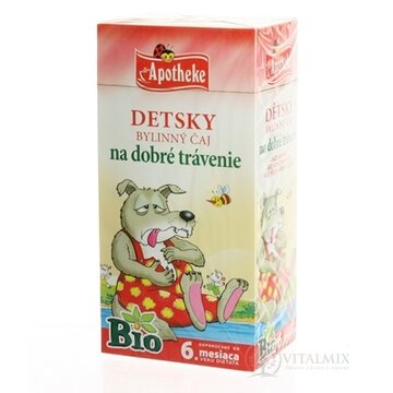 APOTHEKE BIO DETSKÝ BYLINNÝ ČAJ NA DOBRÉ TRÁVENIE nálevové vrecká (od ukončeného 6. mesiaca) 20x1,5 g (30 g) obrázok