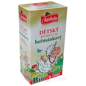 APOTHEKE BIO DETSKÝ BYLINNÝ ČAJ RUMANČEKOVÝ nálevové vrecká (od ukončeného 1. týždňa) 20x1 g (20 g) obrázok