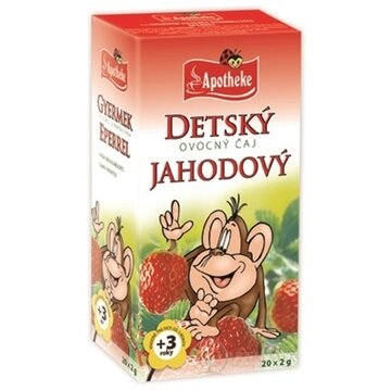 APOTHEKE DETSKÝ OVOCNÝ ČAJ JAHODOVÝ (vhodné pre deti od 3 rokov) 20x2 g (40 g) obrázok