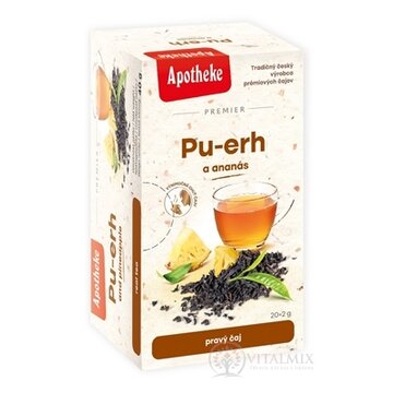 APOTHEKE PREMIER Pu-erh a ananás pravý čierny čaj v nálevových vreckách 20x2 g (40 g) obrázok