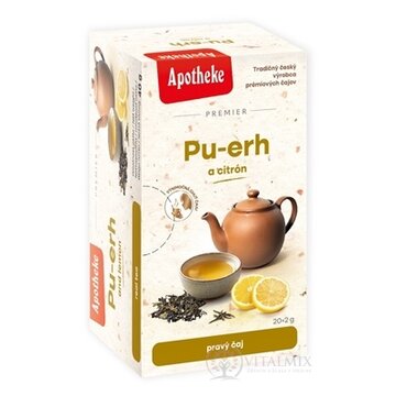 APOTHEKE PREMIER Pu-erh a citrón pravý čierny čaj v nálevových vreckách 20x2 g (40 g) obrázok