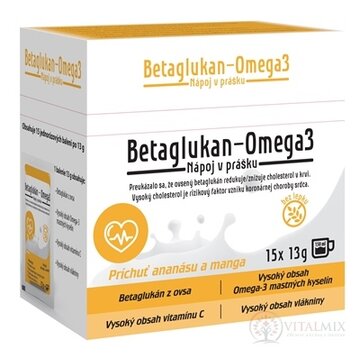 asp BETAGLUKAN - OMEGA 3 nápoj v prášku, vrecúška 15x13 g (195 g) obrázok