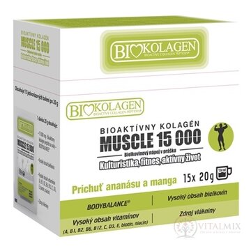 asp BIOAKTÍVNY KOLAGÉN MUSCLE 15 000 nápoj v prášku, vrecúška 15x20 g (300 g) obrázok