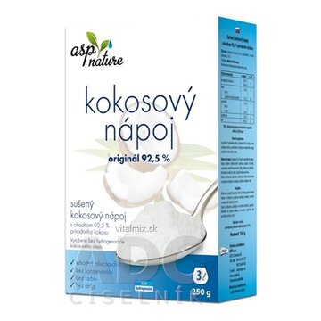 asp KOKOSOVÝ NÁPOJ originál s obsahom 92,5% kokosu, sušený, práškový 1x250 g obrázok