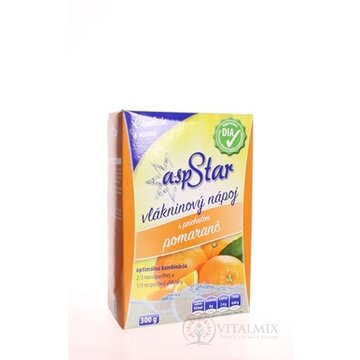 asp STAR práškový vlákninový nápoj, príchuť pomaranč 1x300 g obrázok
