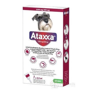 Ataxxa 1250 mg/250 mg (psy od 10 kg do 25 kg) sol 1x2,5 ml obrázok