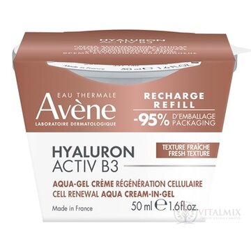 AVENE HYALURON ACTIV B3 Aqua gel krém pre obnovu buniek, náhradná náplň 1x50 ml obrázok