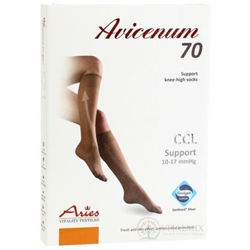 AVICENUM 70 Lýtkové pančuchy (podkolienky) veľkosť 27-29, A.KT, Sanitized, telové, 1x1 pár obrázok