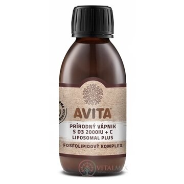 AVITA PRÍRODNÝ VÁPNÍK S D3 2000IU+C LIPOSOMAL PLUS fosfolipidový komplex 1x200 ml obrázok