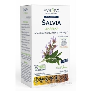 AVROPA ŠALVIA LEKÁRSKA bylinné kvapky 1x50 ml obrázok
