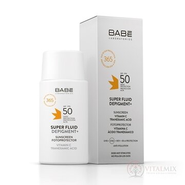 BABÉ SUPER FLUID DEPIGMENT+ SPF50 depigmentačný fluid s ochranným faktorom pre všetky typy pleti 1x50 ml obrázok