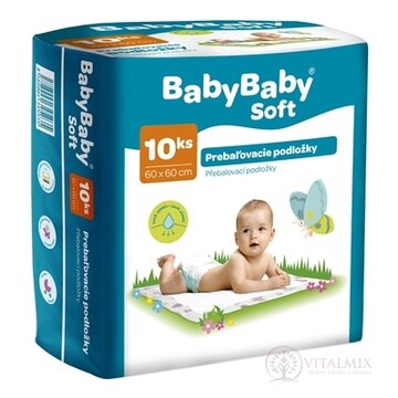 BabyBaby Soft Podložky prebaľovacie 60x60 cm 1x10 ks obrázok
