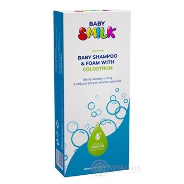 BABYSMILK SHAMPOO AND BATH FOAM WITH COLOSTRUM detský šampón a pena do kúpeľa s colostrom 1x200 ml obrázok