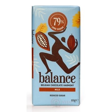 BALANCE MLIEČNA ČOKOLÁDA belgická, so sladidlom zo stévie 1x100 g obrázok