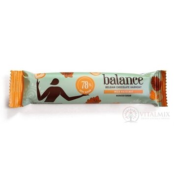BALANCE MLIEČNA ČOKOLÁDA S LIESKOVÝMI ORIEŠKAMI belgická, so sladidlom zo stévie 1x35 g obrázok