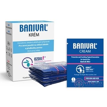 BANIVAL krém (na balanopostitidy, OzoilE) vrecká 10x3 ml (30 ml) obrázok
