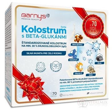 Barny's KOLOSTRUM s beta-glukánmi forte cps (zvýhodnené balenie) 1x70 ks obrázok