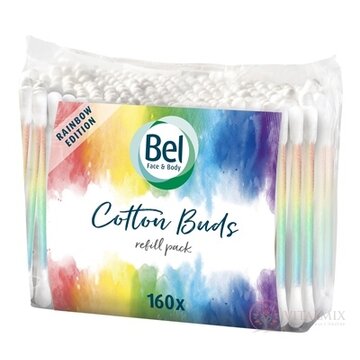 Bel Face & Body Vatové tyčinky náplň vo vrecúšku, edícia Rainbow 1x160 ks obrázok