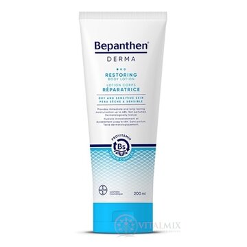 Bepanthen DERMA RESTORING BODY LOTION hydratačné a vyživujúce telové mlieko 1x200 ml obrázok