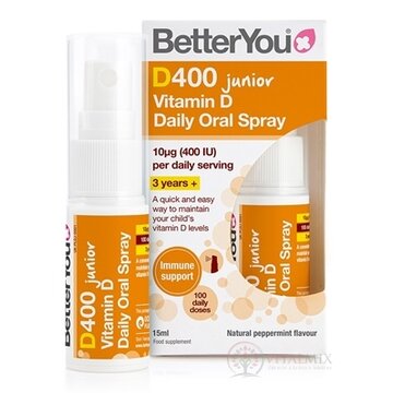 Better You Vitamín D 400 Junior orálny sprej s príchuťou mäty 1x15 ml obrázok