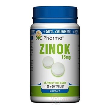 BIO Pharma Zinok 15 mg tbl 100+50 (50% ZADARMO) (150 ks) obrázok