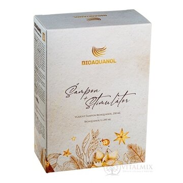 BIOAQUANOL Vianočné balenie vlasový šampón 250 ml + stimulátor U 250 ml, 1x1 set obrázok