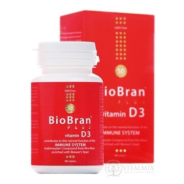 BioBran Plus vitamín D3 tbl 1x90 ks obrázok