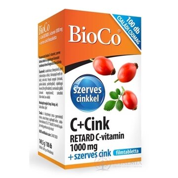 BioCo C+Zinok tbl vitamín C RETARD 1000 mg + organický zinok 1x100 ks obrázok