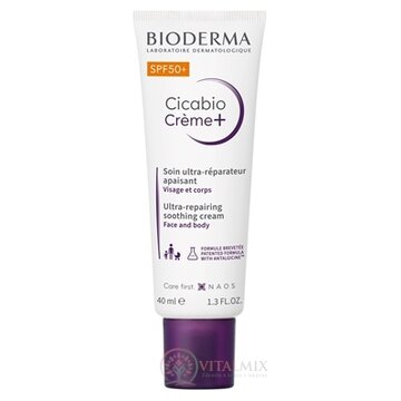 BIODERMA Cicabio Krém+ SPF 50+ upokojujúci, obnovujúci 1x40 ml obrázok