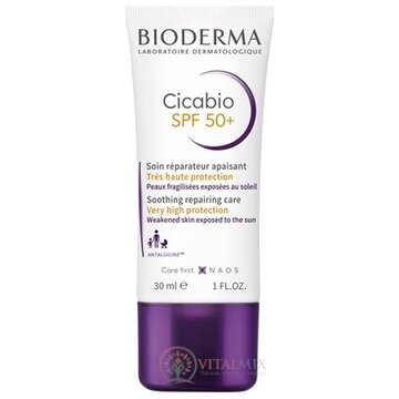 BIODERMA Cicabio KRÉM SPF 50+ upokojujúci, reparačný 1x30 ml obrázok