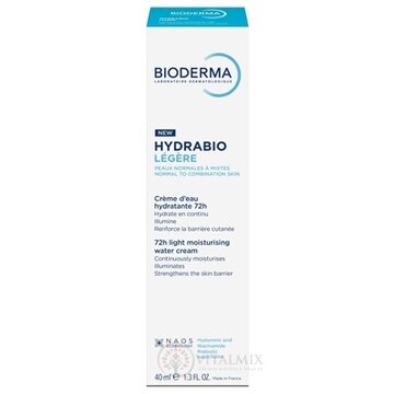 BIODERMA Hydrabio LIGHT (LEGERE) NEW hydratačný ľahký krém, 72 hodín, 1x40 ml obrázok