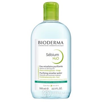 BIODERMA Sébium H2O micelárna pleťová voda na mastnú a zmiešanú pleť (inov.2024) 1x500 ml obrázok